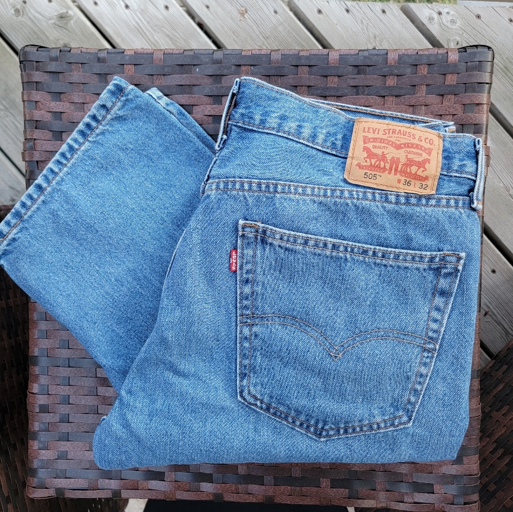 Men's Levi 505 Straight Denim Jeans 36 x 32